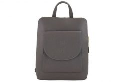 Plecak listonoszka 2w1 BARBERINI'S szary 800-3. Szare plecaki damskie Barberinis, bez wzorów, ze skóry, casualowe. Za 233.99 zł.