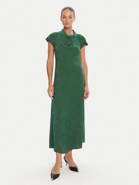 Bruuns Bazaar Sukienka koktajlowa Bacopa Zimone BBW4576 Zielony Slim Fit. Zielone sukienki damskie Bruuns Bazaar, bez wzorów, z wiskozy, wizytowe, bez kołnierzyka, bez ramiączek. Za 669.99 zł.