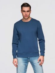 Męska bluza dresowa BASIC z okrągłym dekoltem OM-SSBN-0271 -. Brązowe bluzy męskie Ombre Clothing, m, z aplikacjami, z bawełny, biznesowe, bez ramiączek, bez kaptura. W wyprzedaży za 118.99 zł.