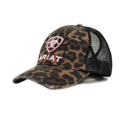 Damska czapka typu trucker Ariat. Czarne czapki damskie Ariat, bez wzorów, sportowe. Za 207.50 zł.