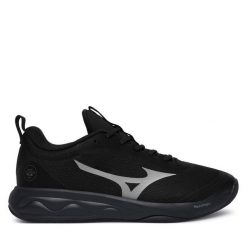 Buty halowe Mizuno. Czarne buty sportowe męskie Mizuno, bez wzorów, bez zapięcia, mizuno wave. Za 519.99 zł.