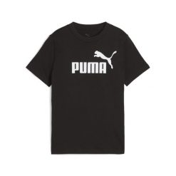 Młodzieżowa koszulka ESS z logo No. 1 PUMA Black. Czarna bluzki damskie Puma, m, bez wzorów, z bawełny, klasyczne, bez kołnierzyka, bez ramiączek. Za 79.00 zł.