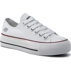 Trampki DOCKERS - 44HI202-710500 White. Białe trampki i tenisówki damskie DOCKERS, bez wzorów, z gumy, bez zapięcia. W wyprzedaży za 139.00 zł.