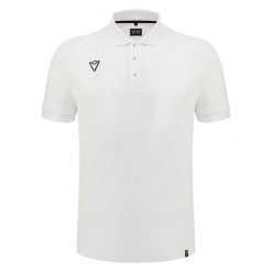 Polo Macron Athleisure SCE Lindos. Białe koszulki sportowe męskie Macron, m, bez wzorów, bez ramiączek. Za 268.50 zł.