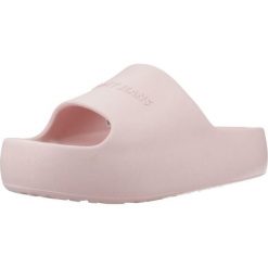 Sandały TOMMY JEANS CHUNKY POOL SLIDE ESS Rose. Czerwone sandały damskie Tommy Hilfiger, bez wzorów, z gumy, bez obcasa, bez zapięcia. Za 255.99 zł.