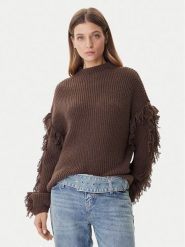ONLY Sweter Molly 15363467 Brązowy Regular Fit. Brązowe swetry nierozpinane damskie ONLY, m, bez wzorów, z syntetyku, bez kołnierzyka, bez ramiączek. Za 179.99 zł.