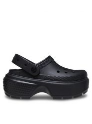 Crocs Klapki Stomp Clog 209347 Czarny. Czarne klapki damskie Crocs, bez wzorów, z tworzywa sztucznego, bez obcasa, bez zapięcia. Za 249.99 zł.