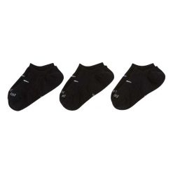 Skarpety Unisex Adult Plus Cush Footie DriFIT Everyday NoShow (zestaw 3 Sztuk). Czarne skarpetki damskie Nike, bez wzorów. Za 102.99 zł.