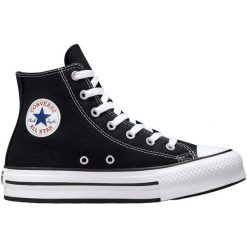 Buty sportowe Converse Chuck Taylor All Star EVA Lift Canvas Platform. Czarne buty sportowe męskie Converse, bez wzorów, bez zapięcia. Za 275.99 zł.