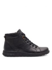 Go Soft Botki WI23-GHANA-03 Czarny. Czarne botki damskie GO SOFT, bez wzorów, ze skóry, bez obcasa, na płaskiej podeszwie, bez zapięcia. Za 229.99 zł.