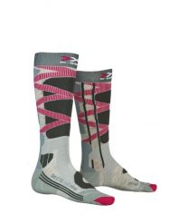 Skarpety narciarskie damskie X-SOCKS SKI CONTROL WMN 4.0. Czerwone skarpetki damskie X-Socks, bez wzorów, z materiału. Za 70.00 zł.