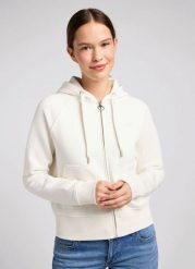 DAMSKA BLUZA LEE ZIP THROUGH HOODIE ECRU 112350174. Bluzy damskie Lee, l, bez wzorów, bez ramiączek, bez kaptura. Za 189.99 zł.