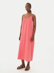 Vero Moda Sukienka letnia Luna 10286077 Koralowy Regular Fit. Pomarańczowe sukienki damskie Vero Moda, na lato, l, bez wzorów, z bawełny, bez kołnierzyka, bez ramiączek. Za 99.99 zł.
