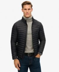 Superdry Non Hooded Fuji Lite Kurtka męska Jet Black. Czarne kurtki męskie Superdry, m, bez wzorów, z materiału, bez kaptura. Za 441.05 zł.