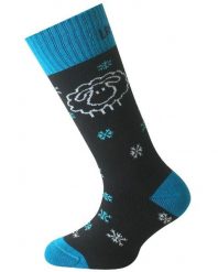 Skarpety merino SJW. Brązowe skarpetki damskie LASTING, bez wzorów, z elastanu. Za 51.00 zł.