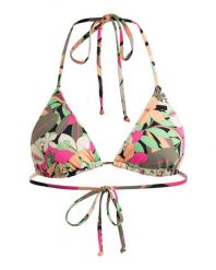 Top bikini tiki tri dla Kobiety PRINTED BEACH CLASSICS Czarny. Czarne stroje kąpielowe damskie Roxy, xs, bez wzorów, z elastanu. Za 59.99 zł.