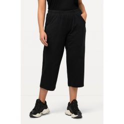 Damskie bis 58+| Spodnie dresowe 7/8 | Spodnie dresowe z elastyczną. Czarne spodnie dresowe damskie Ulla Popken, bez wzorów, z bawełny, sportowe, długie. W wyprzedaży za 100.99 zł.