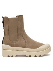 Pepe Jeans Sztyblety PLS50539 Brązowy. Brązowe botki damskie Pepe Jeans, bez wzorów, z jeansu, bez obcasa, na płaskiej podeszwie, bez zapięcia. Za 439.99 zł.