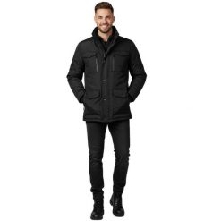 Kurtka turystyczna męska Geographical Norway Divergence. Czarne kurtki męskie Geographical Norway, m, bez wzorów, z poliamidu, sportowe, bez kaptura. Za 546.70 zł.
