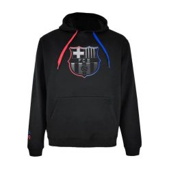 Bluza Z Kapturem dla dorosłych unisex Barça 2024-25. Czarne bluzy damskie FC BARCELONA, na zimę, l, bez wzorów, bez ramiączek, z kapturem. W wyprzedaży za 264.50 zł.