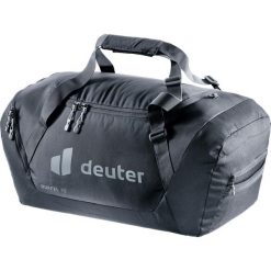 Torba podróżna Deuter Duffel 70 - black. Czarne torby podróżne damskie Deuter, bez wzorów, z materiału. Za 395.99 zł.