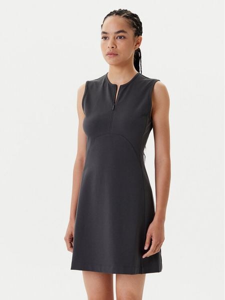 Calvin Klein Jeans Sukienka codzienna Punto Milano LV044C214G Szary Slim Fit. Szare sukienki damskie Calvin Klein Jeans, na co dzień, xs, bez wzorów, z jeansu, bez kołnierzyka, bez ramiączek, proste. Za 219.99 zł.