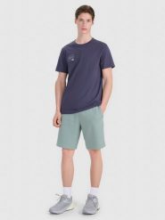 4F Spodenki dresowe męskie - khaki XXL. Brązowe szorty męskie 4F, bez wzorów, z bawełny, sportowe. Za 149.99 zł.