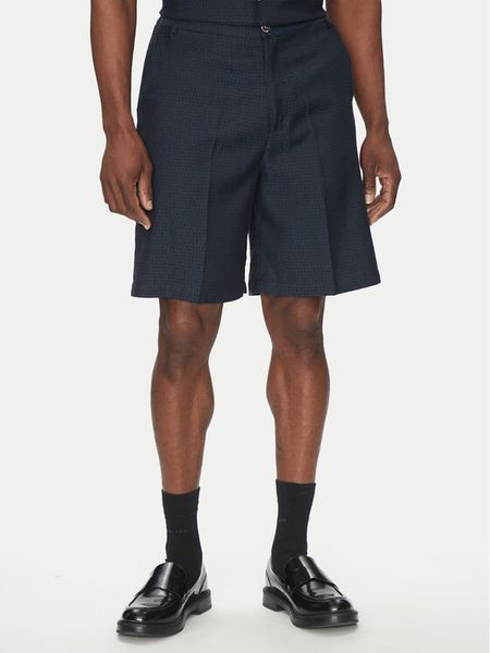 Richmond X Szorty materiałowe UMP25060BE Granatowy Regular Fit. Niebieskie szorty męskie Richmond X, bez wzorów, z bawełny. Za 599.99 zł.