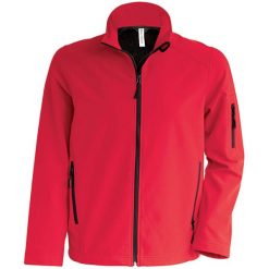 Kurtka junior Kariban Softshell. Czerwone kurtki męskie KARIBAN, m, bez wzorów, z elastanu, bez kaptura. Za 241.00 zł.