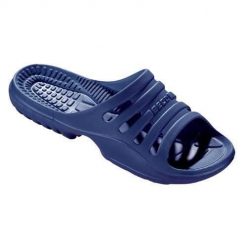Klapki damskie Beco ciemnoniebieskie. Niebieskie klapki damskie 47 Brand, bez wzorów, z materiału, bez obcasa, bez zapięcia. Za 192.99 zł.