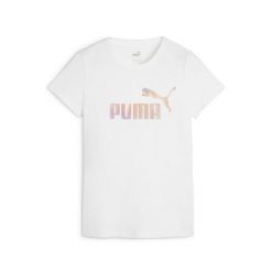 Koszulka damska Puma Essential Logo. Białe bluzki damskie Puma, s, bez wzorów, z bawełny, sportowe, bez kołnierzyka, bez ramiączek. Za 89.00 zł.