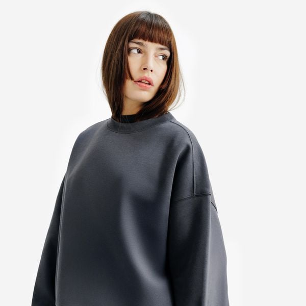 Bluza okrągły dekolt damska Elementals. Szare bluzy damskie Decathlon, s, bez wzorów, z bawełny, bez ramiączek, bez kaptura. Za 149.99 zł.