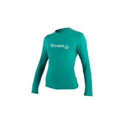 Koszulka do pływania damska O'Neill Basic Skins Sun Shirt. Zielone bluzki damskie O'Neill, xs, bez wzorów, sportowe, bez kołnierzyka, bez ramiączek. Za 195.00 zł.
