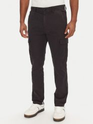 Tommy Jeans Spodnie materiałowe Austin DM0DM20281 Czarny Regular Fit. Czarne spodnie materiałowe męskie Tommy Jeans, bez wzorów, z bawełny. Za 239.99 zł.