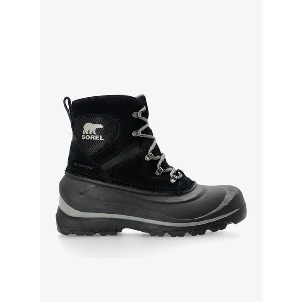 Buty zimowe męskie Sorel Buxton Lace Boot WP. Czarne buty zimowe męskie Sorel, na zimę, bez wzorów, bez obcasa, bez zapięcia. Za 542.99 zł.