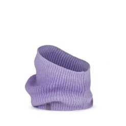 Ciepły, wełniany szalik Buff Datma. Fioletowe szaliki damskie Buff, bez wzorów, z dzianiny. Za 159.99 zł.