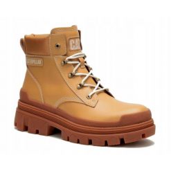 Buty dla mężczyzn Caterpillar COLORADO HARDWEAR. Brązowe buty zimowe męskie CATERPILLAR, bez wzorów, bez obcasa, bez zapięcia. Za 479.99 zł.