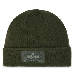 Czapka Alpha Industries. Zielone czapki męskie Alpha Industries, na zimę, bez wzorów. Za 139.99 zł.