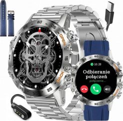 Zegarek męski SMARTWATCH GRAVITY ASTON GT9-3 srebrny/ 3 paski. Szare zegarki męskie Gravity, bez wzorów, srebrne. Za 437.23 zł.