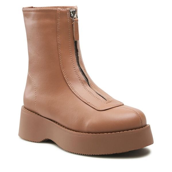 Botki Jenny Fairy. Brązowe botki damskie Jenny Fairy, bez wzorów, bez obcasa, na płaskiej podeszwie, bez zapięcia. Za 119.97 zł.