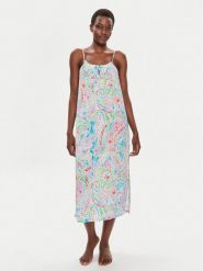Lauren Ralph Lauren Koszula nocna ILN22327 Kolorowy Regular Fit. Koszule nocne damskie Lauren Ralph Lauren, bez wzorów, z wiskozy, bez ramiączek. Za 449.99 zł.