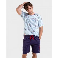 Piżama męska rozm. L Massana P221329. Czerwone piżamy męskie Massana Homewear, l, bez wzorów, z bawełny, bez kołnierzyka, bez ramiączek, krótkie. Za 250.00 zł.