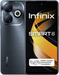 Smartfon Infinix Smart 8 3/64GB Czarny (I/X6525/3-64/TIMBER BLACK). Czarne smartfony Infinix. Za 446.51 zł.