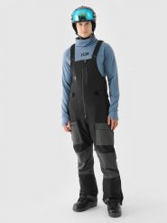 4F Spodnie snowboardowe z szelkami membrana 10000 męskie - czarne S. Czarne spodnie sportowe męskie 4F, m, bez wzorów, z dzianiny, narciarskie. W wyprzedaży za 349.99 zł.