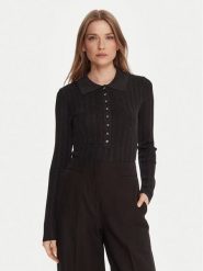 Gaudi Sweter 521FD53034 Czarny Slim Fit. Czarne swetry nierozpinane damskie Gaudi, xs, bez wzorów, z syntetyku, bez kołnierzyka, bez ramiączek. Za 399.99 zł.