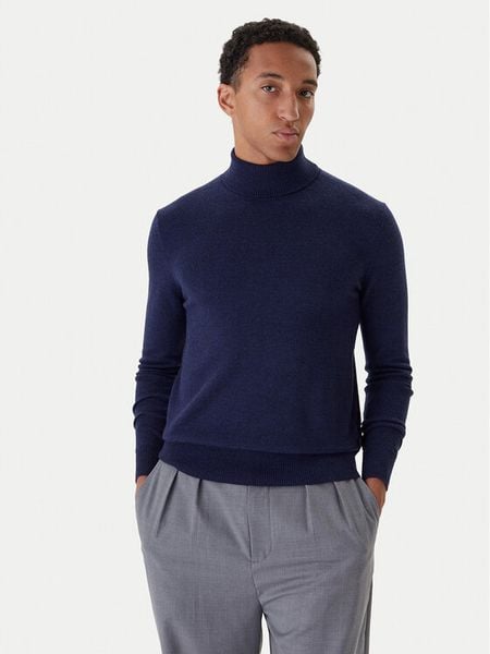 Robe di Kappa Golf 6005650 830 Granatowy Regular Fit. Niebieskie swetry męskie Robe di Kappa, m, bez wzorów, z wełny, bez kołnierzyka, bez ramiączek. Za 159.99 zł.