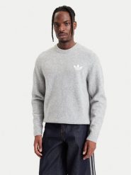 Adidas Sweter Trefoil Essentials Fully Knit KS4889 Szary Regular Fit. Szare swetry męskie Adidas, m, bez wzorów, z syntetyku, bez kołnierzyka, bez ramiączek. Za 299.99 zł.