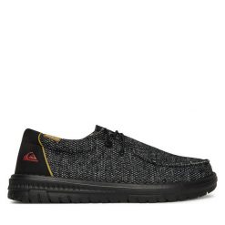 Półbuty Quiksilver. Czarne półbuty męskie Quiksilver, bez wzorów, bez obcasa, bez zapięcia. Za 179.99 zł.