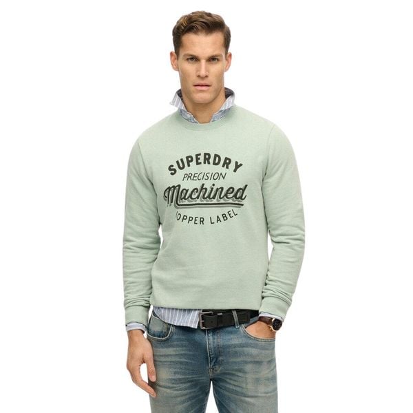 Bluza Superdry Vintage Wash. Zielone bluzy męskie Superdry, m, bez wzorów, klasyczne, bez ramiączek, bez kaptura. W wyprzedaży za 295.50 zł.