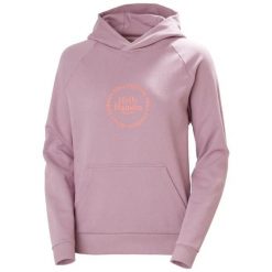 Bluza damska Helly Hansen Core Graphic. Fioletowe bluzy damskie Helly Hansen, na lato, m, bez wzorów, z bawełny, bez ramiączek, z kapturem. Za 344.50 zł.